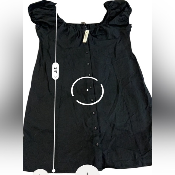 Madewell Margie Mini Dress in True Black, NWT, Size 14 - Picture 10 of 12